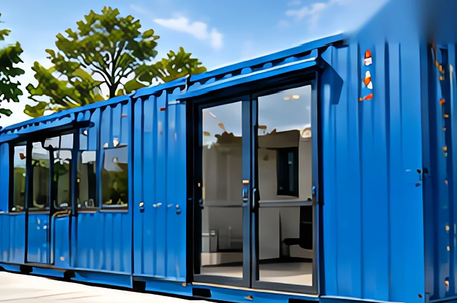 Container văn phòng mặt kính rộng